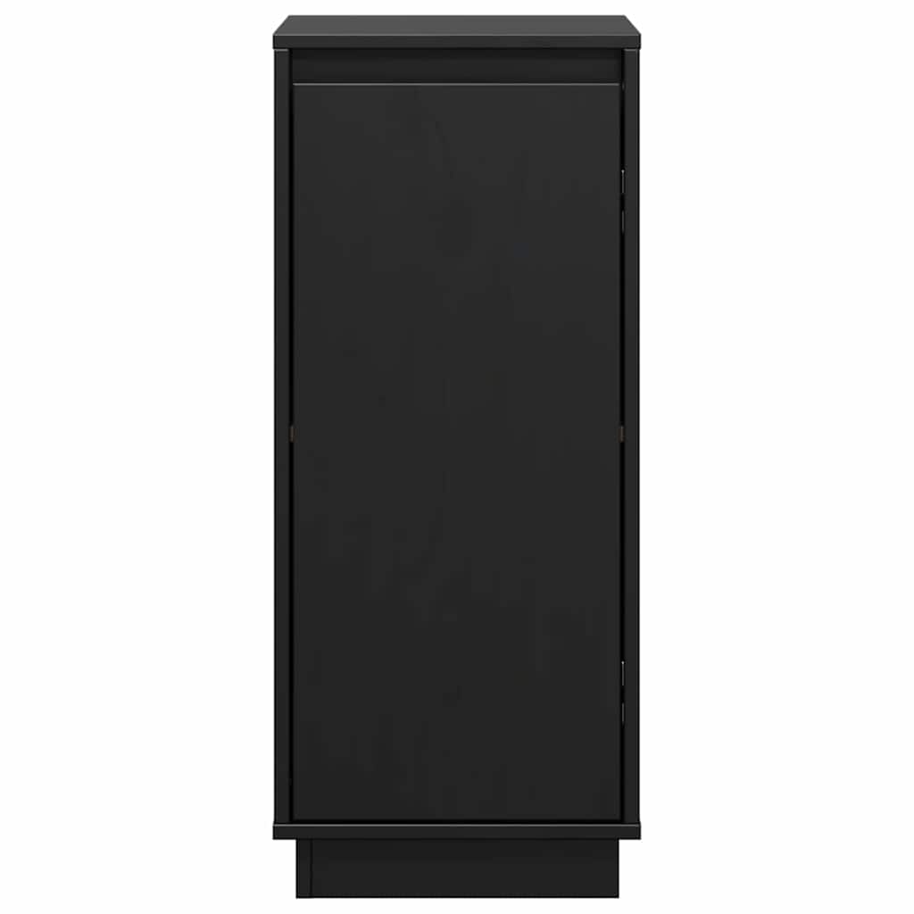 vidaXL Sideboards 2 pcs Black 31,5x34x75 cm Solid Wood Pine