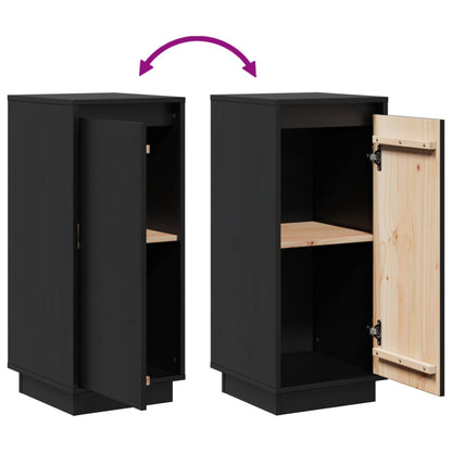 vidaXL Sideboard | Set of 2 | Black | Solid pinewood | Medium | Sideboard