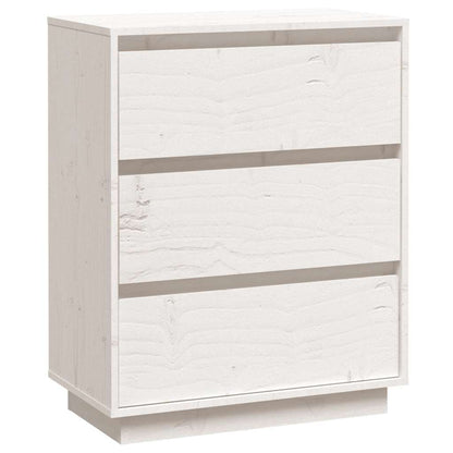 vidaXL Sideboard White 60x34x75 cm Solid Wood Pine