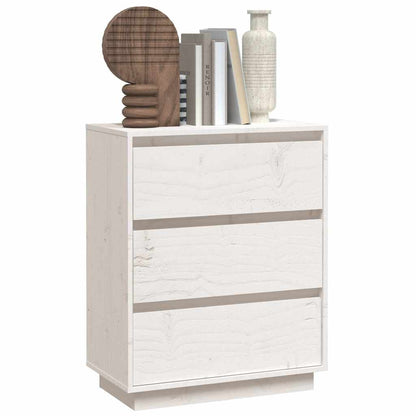 vidaXL Sideboard White 60x34x75 cm Solid Wood Pine