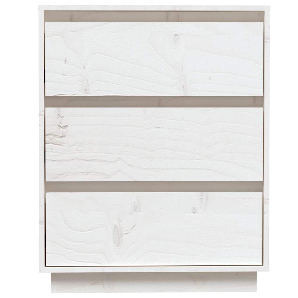vidaXL Sideboard White 60x34x75 cm Solid Wood Pine