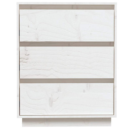 vidaXL Sideboard White 60x34x75 cm Solid Wood Pine