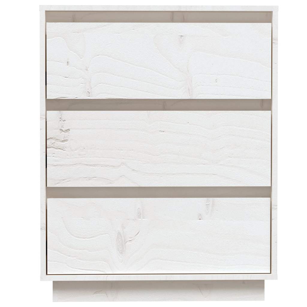vidaXL Sideboard White 60x34x75 cm Solid Wood Pine