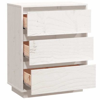 vidaXL Sideboard White 60x34x75 cm Solid Wood Pine