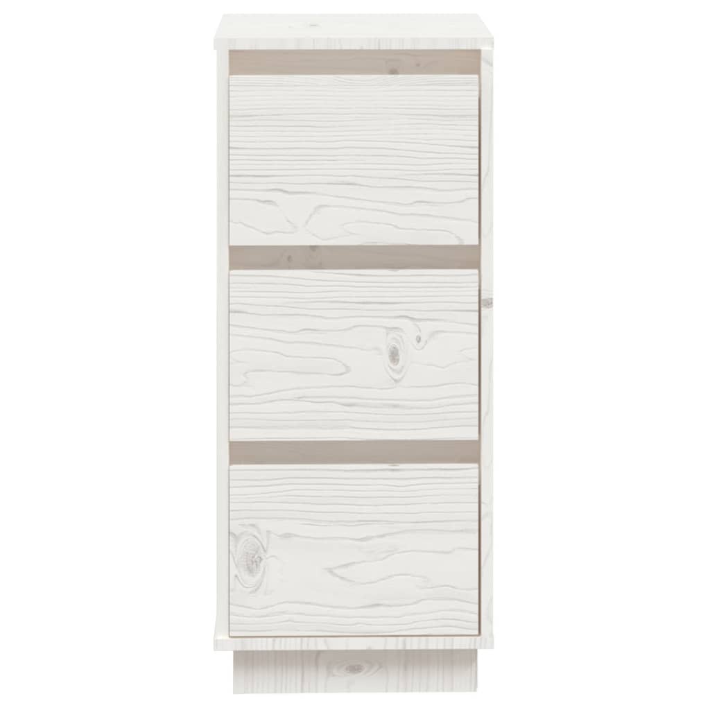 vidaXL Sideboard White 32x34x75 cm Solid Wood Pine