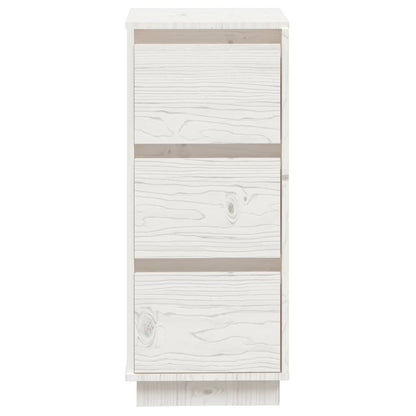 vidaXL Sideboard White 32x34x75 cm Solid Wood Pine