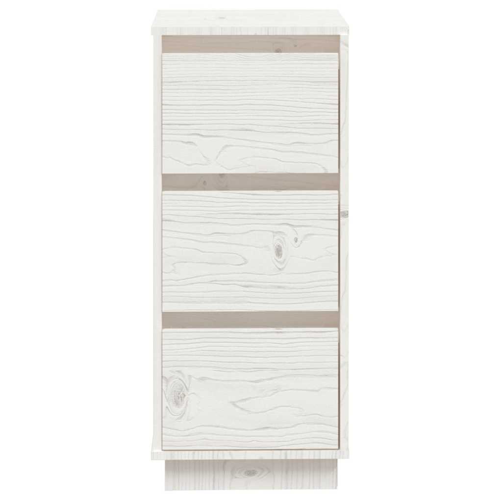vidaXL Sideboard White 32x34x75 cm Solid Wood Pine