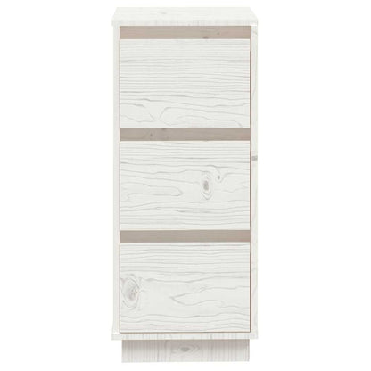 vidaXL Sideboard White 32x34x75 cm Solid Wood Pine