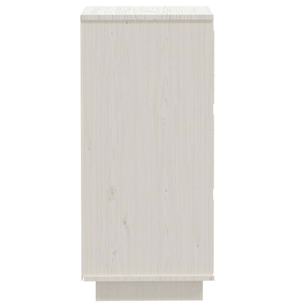 vidaXL Sideboard White 32x34x75 cm Solid Wood Pine