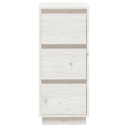 vidaXL Sideboards 2 pcs White 32x34x75 cm Solid Wood Pine
