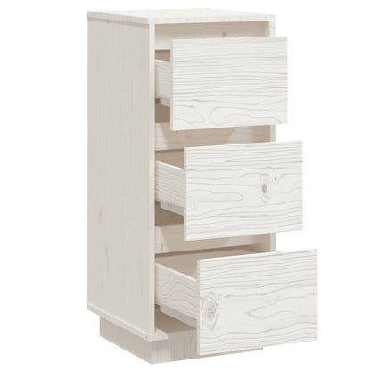 vidaXL Sideboards 2 pcs White 32x34x75 cm Solid Wood Pine