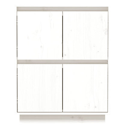 vidaXL Sideboard White 60x34x75 cm Solid Wood Pine