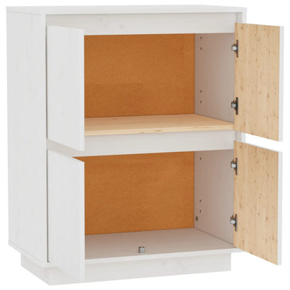 vidaXL Sideboard White 60x34x75 cm Solid Wood Pine