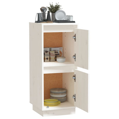 vidaXL Sideboard White 31.5x34x75 cm Solid Wood Pine