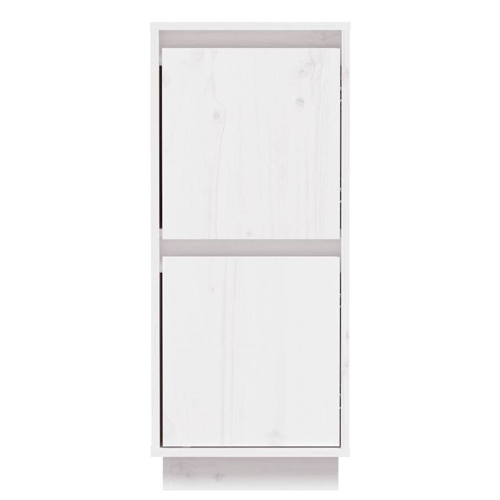 vidaXL Sideboard White 31,5x34x75 cm Solid Wood Pine
