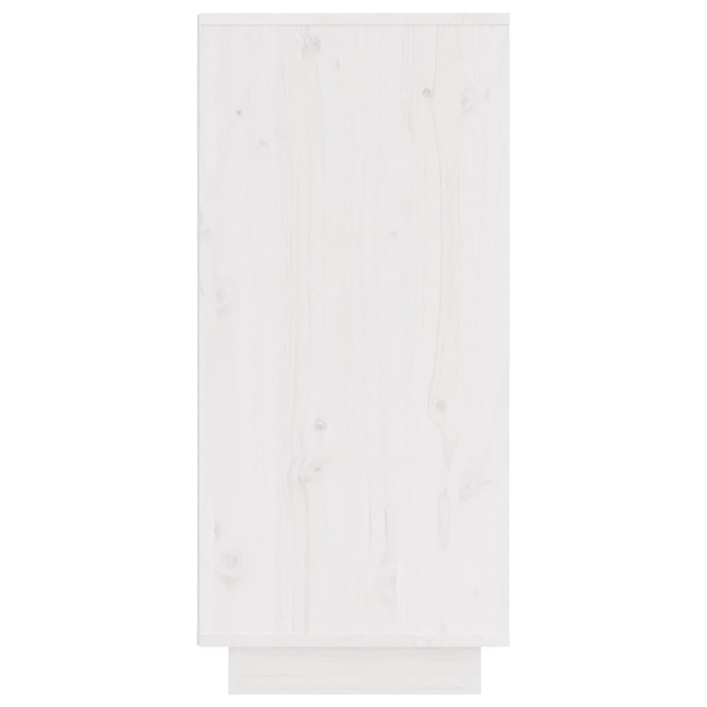 vidaXL Sideboard White 31.5x34x75 cm Solid Wood Pine