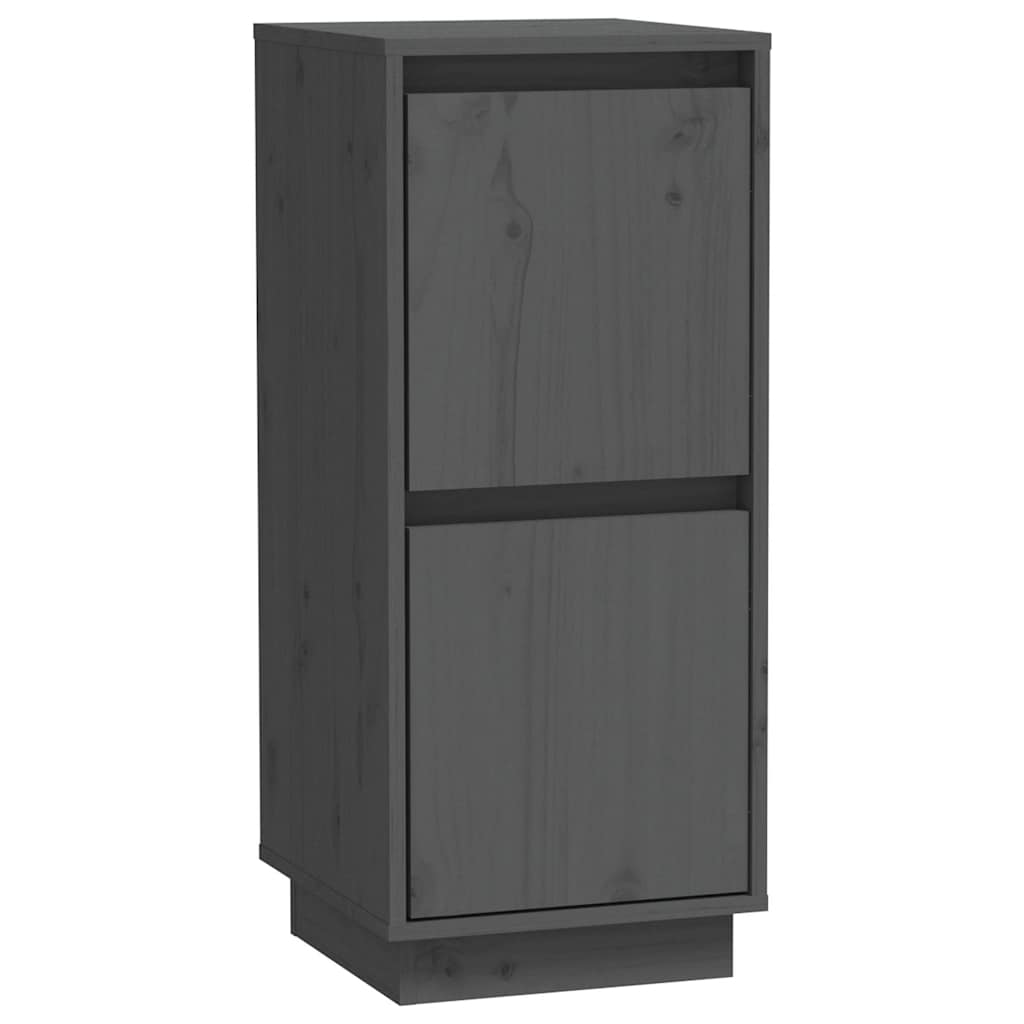 813385 vidaXL Sideboards 2 pcs Grey 31,5x34x75 cm Solid Wood Pine