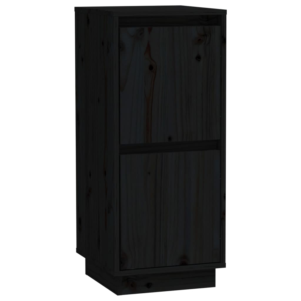 vidaXL Sideboard | Set of 2 | Black | Solid pine wood, MDF | Standard