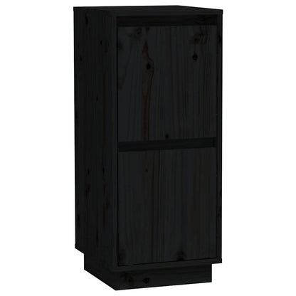 vidaXL Sideboards 2 pcs Black 31,5x34x75 cm Solid Wood Pine