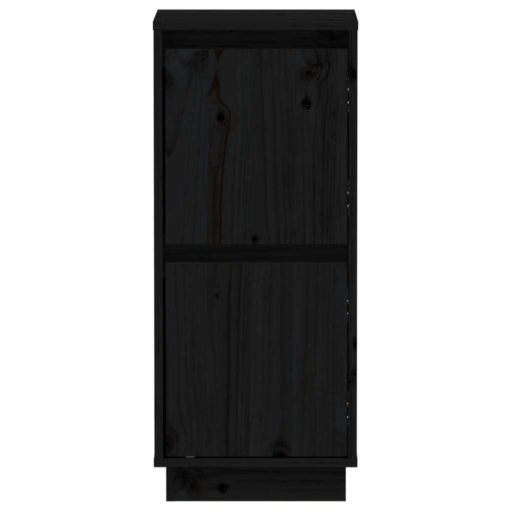 vidaXL Sideboard | Set of 2 | Black | Solid pine wood, MDF | Standard