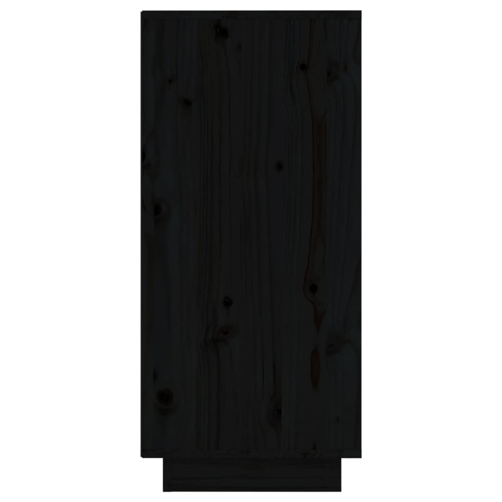 vidaXL Sideboard | Set of 2 | Black | Solid pine wood, MDF | Standard