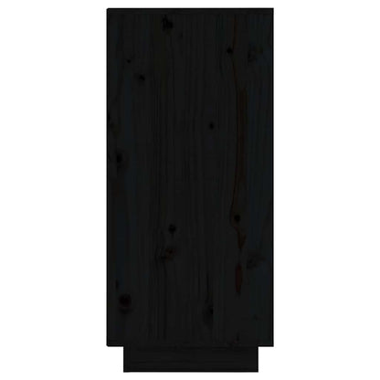 vidaXL Sideboards 2 pcs Black 31,5x34x75 cm Solid Wood Pine