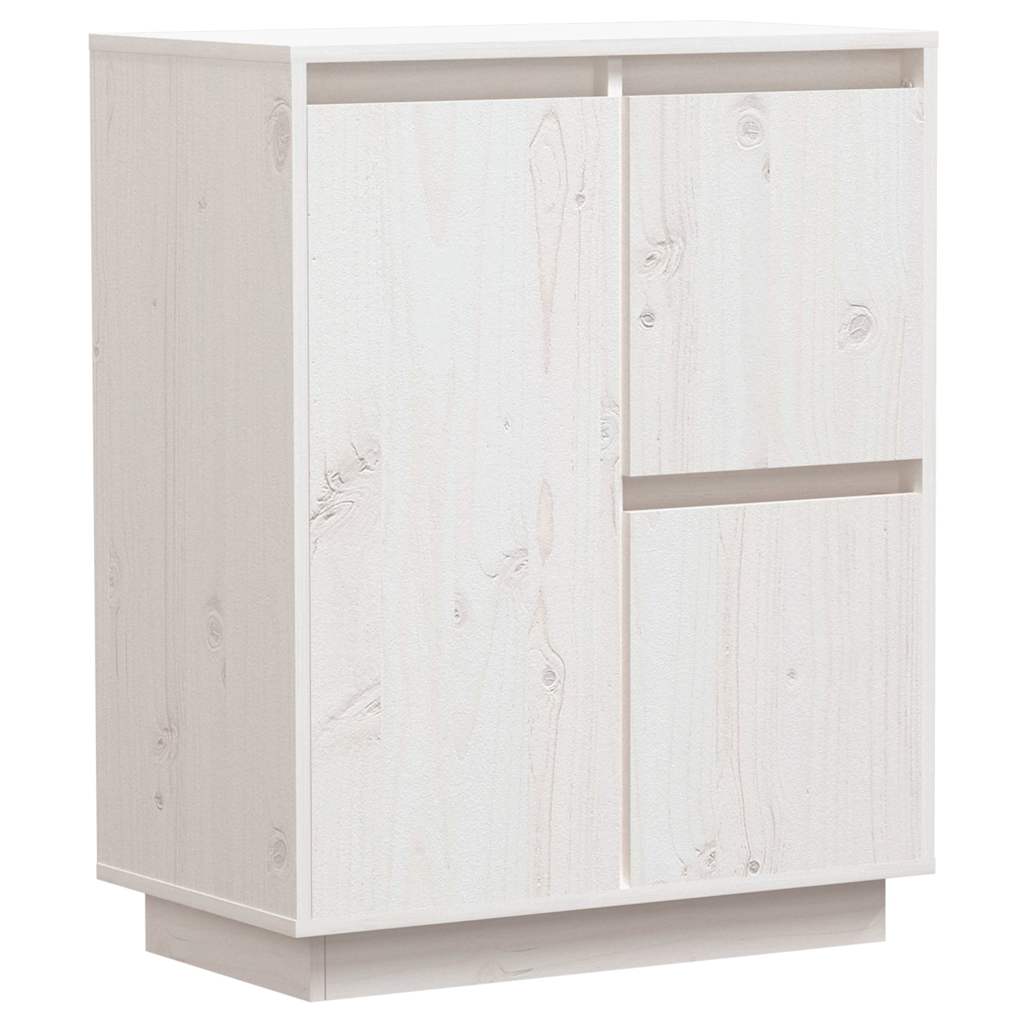 vidaXL Sideboard White 60x34x75 cm Solid Wood Pine