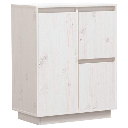 vidaXL Sideboard White 60x34x75 cm Solid Wood Pine
