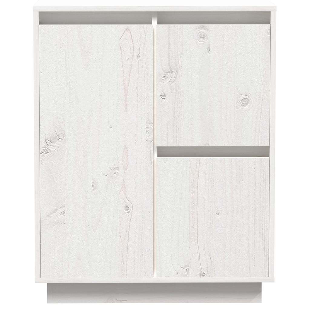 vidaXL Sideboard White 60x34x75 cm Solid Wood Pine