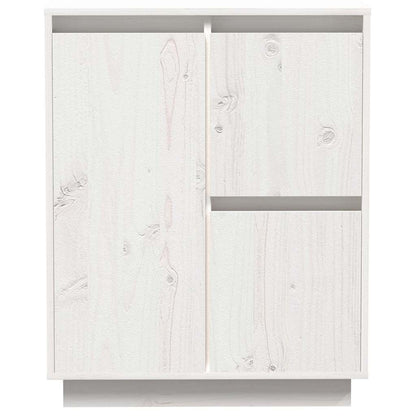 vidaXL Sideboard White 60x34x75 cm Solid Wood Pine