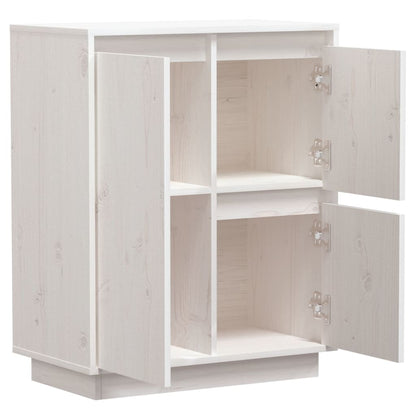 vidaXL Sideboard White 60x34x75 cm Solid Wood Pine