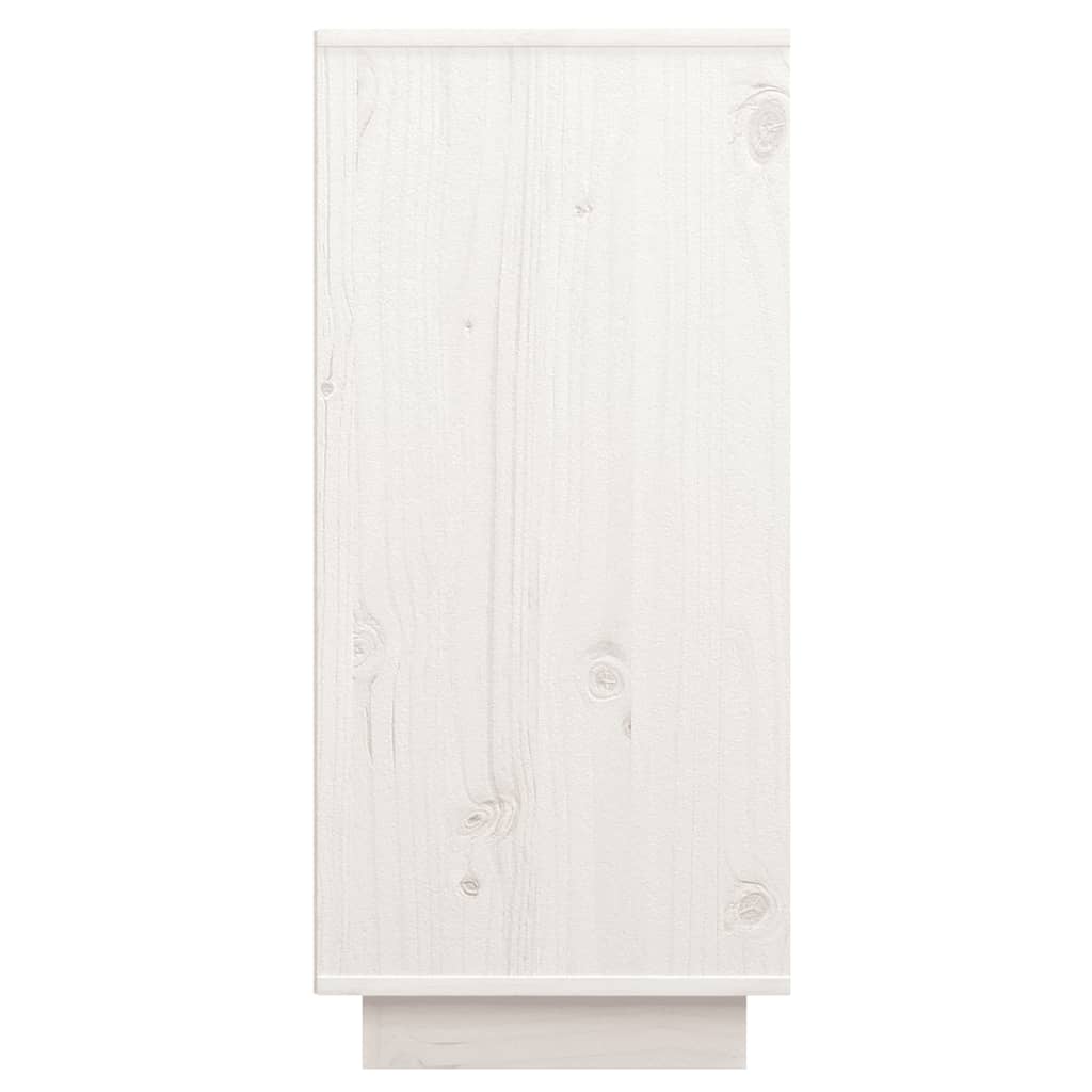 vidaXL Sideboard White 60x34x75 cm Solid Wood Pine