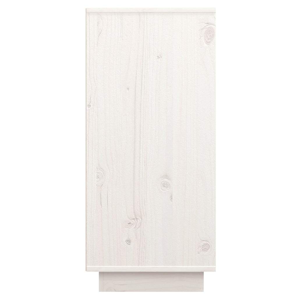vidaXL Sideboard White 60x34x75 cm Solid Wood Pine