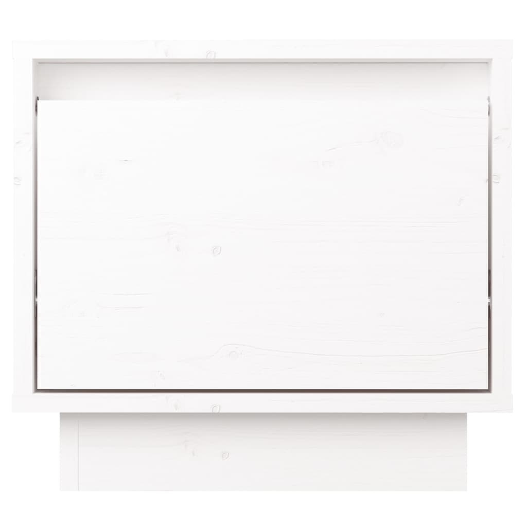 vidaXL Bedside Cabinet White 35x34x32 cm Solid Wood Pine