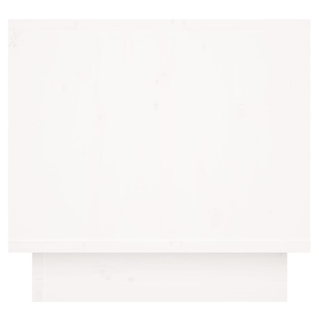 vidaXL Bedside Cabinet White 35x34x32 cm Solid Wood Pine