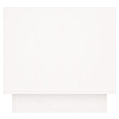 vidaXL Bedside Cabinet White 35x34x32 cm Solid Wood Pine