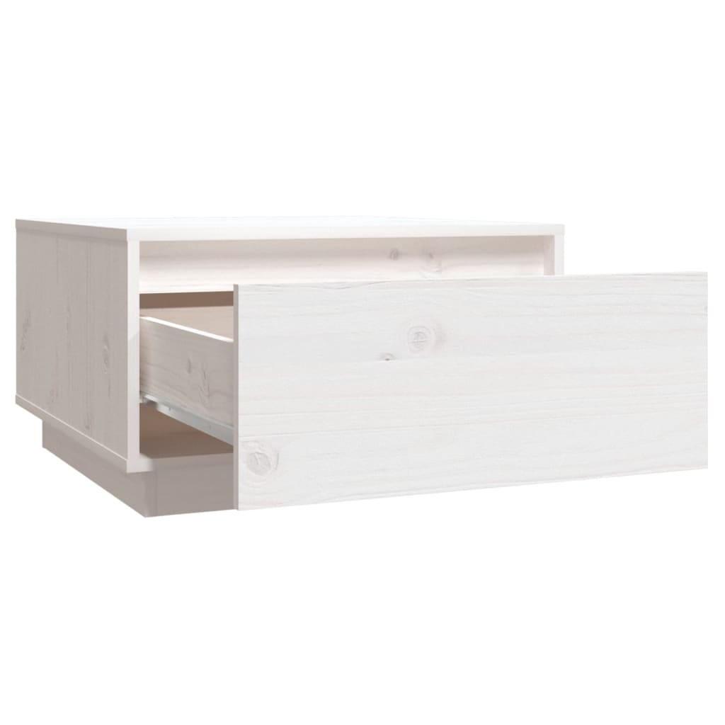 vidaXL Coffee Table White 55x56x32 cm Solid Wood Pine