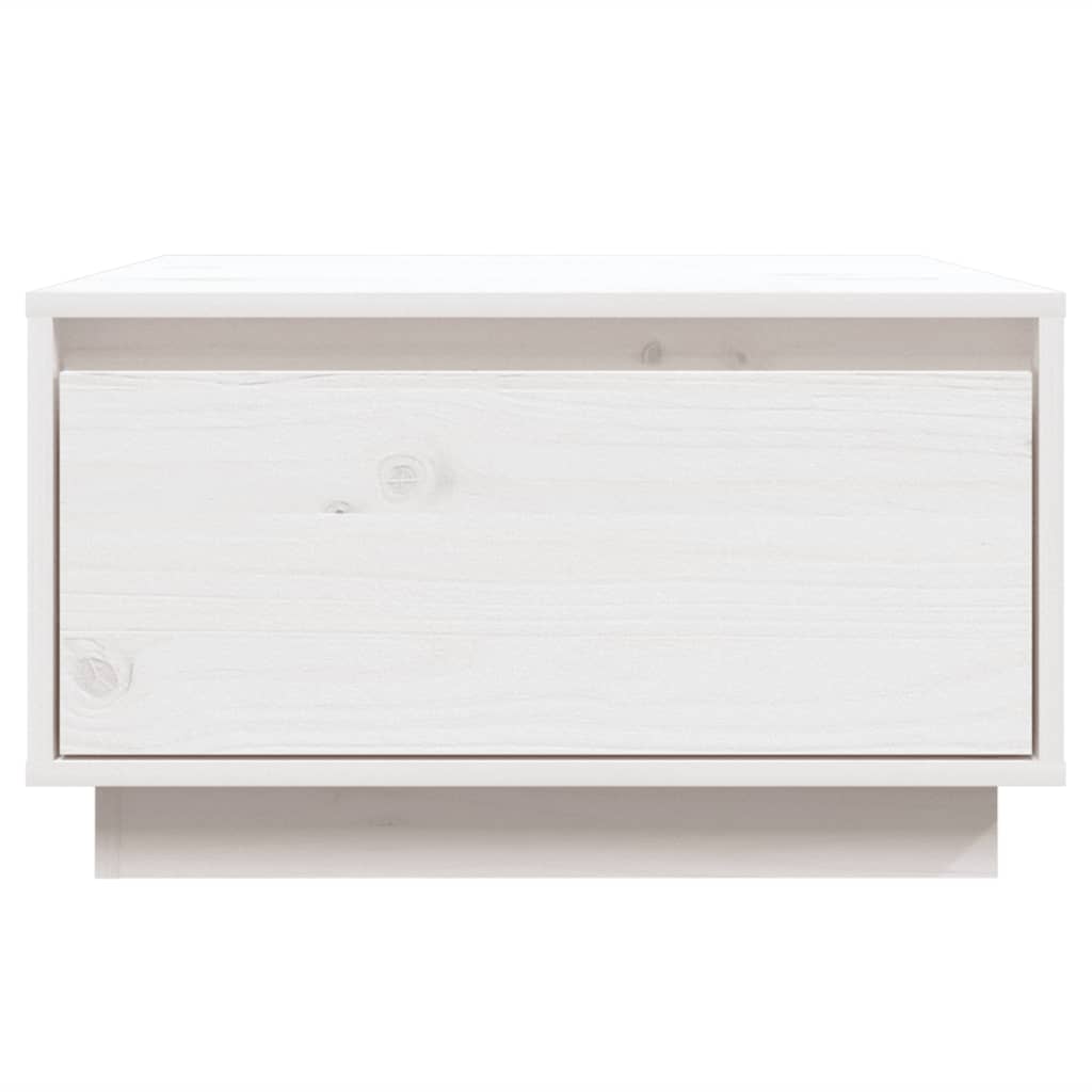 vidaXL Coffee Table White 55x56x32 cm Solid Wood Pine