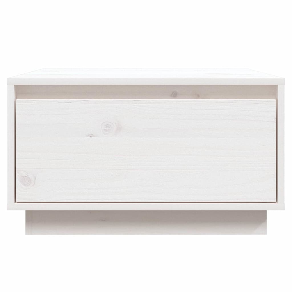 vidaXL Coffee Table White 55x56x32 cm Solid Wood Pine
