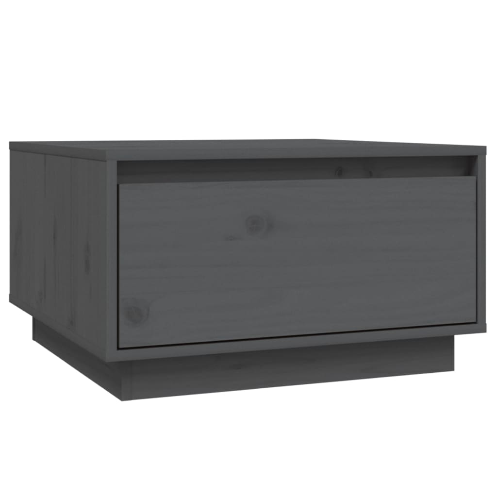 vidaXL Coffee Table Grey 55x56x32 cm Solid Wood Pine