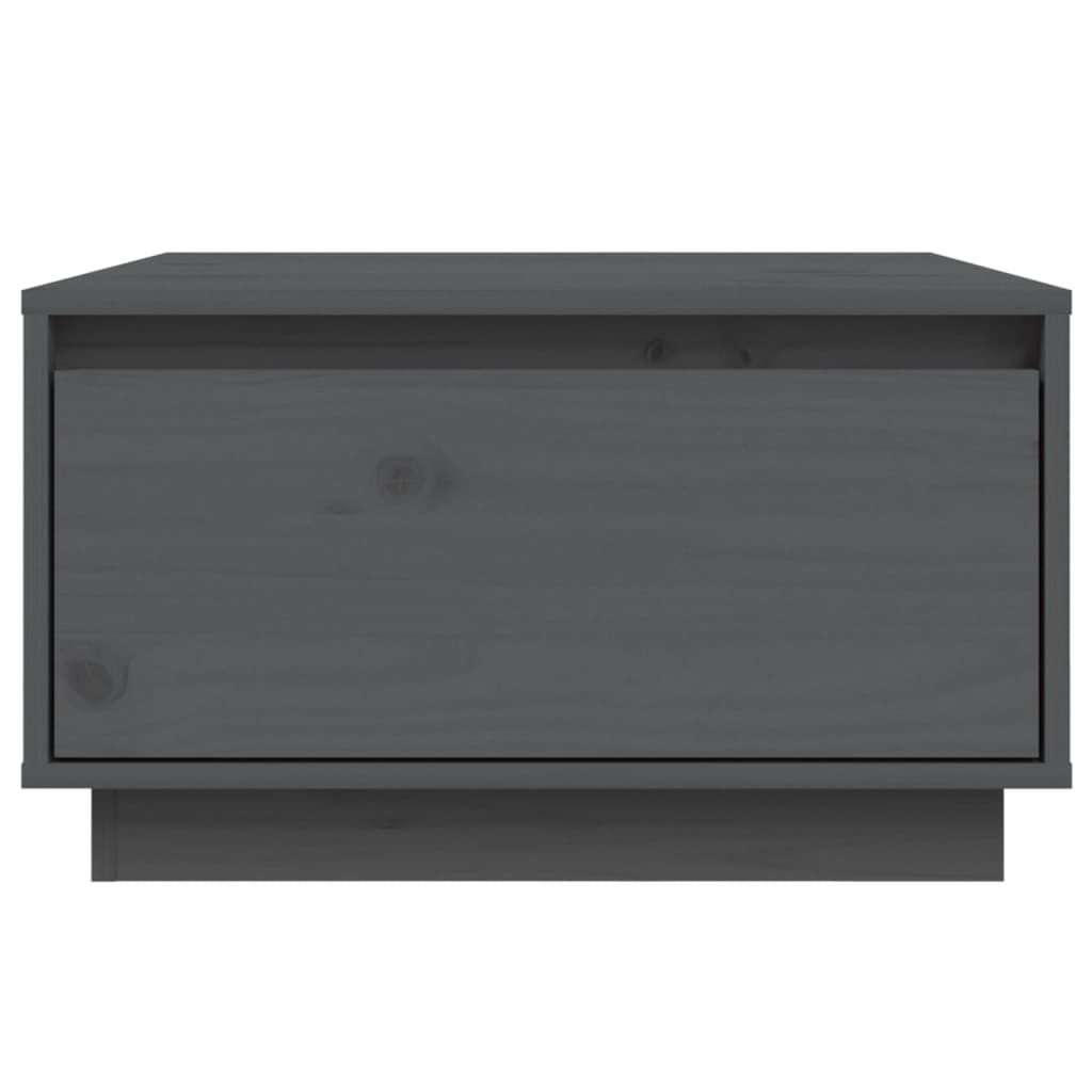 vidaXL Coffee Table Grey 55x56x32 cm Solid Wood Pine