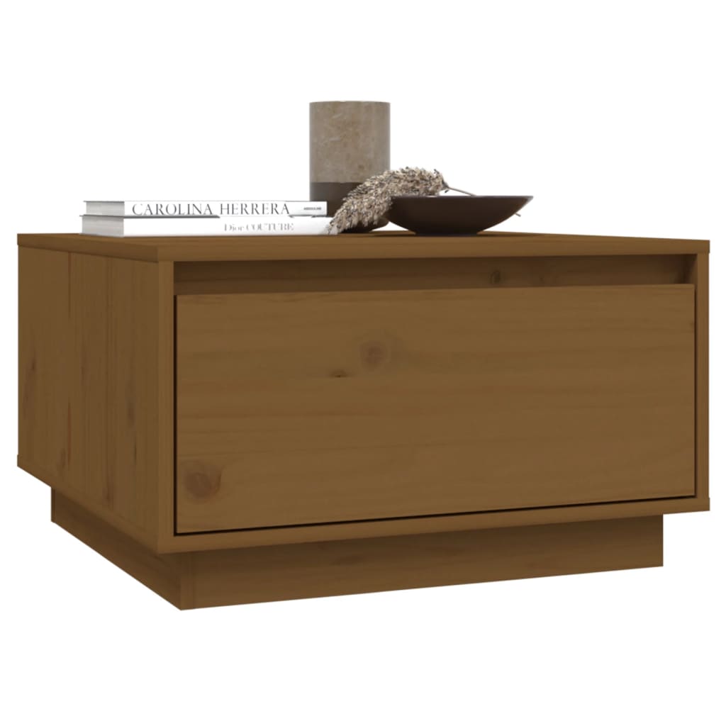 vidaXL Coffee Table Honey Brown 55x56x32 cm Solid Wood Pine