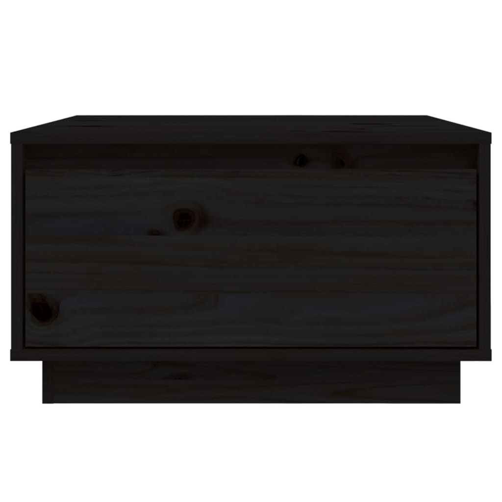 vidaXL Coffee Table Black 55x56x32 cm Solid Wood Pine