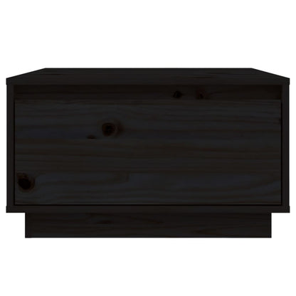 vidaXL Coffee Table Black 55x56x32 cm Solid Wood Pine