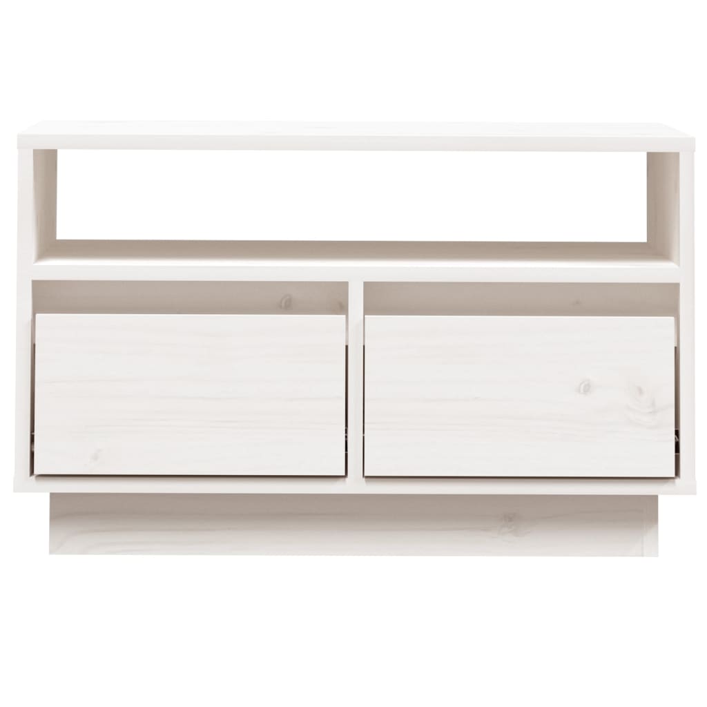vidaXL TV Cabinet White 60x35x37 cm Solid Wood Pine