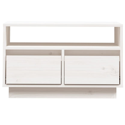 vidaXL TV Cabinet White 60x35x37 cm Solid Wood Pine