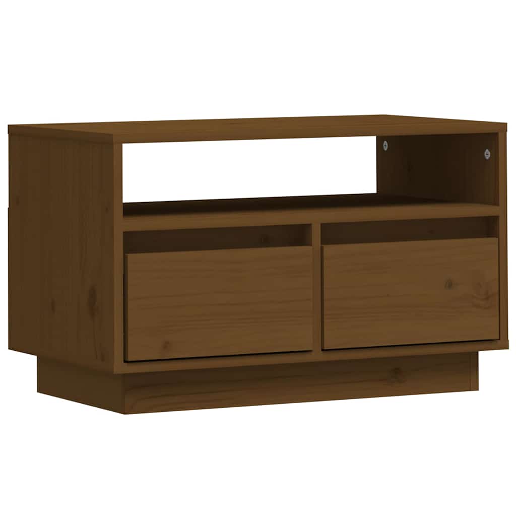 vidaXL TV Cabinet Honey Brown 60x35x37 cm Solid Wood Pine