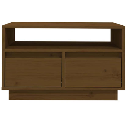 vidaXL TV Cabinet Honey Brown 60x35x37 cm Solid Wood Pine