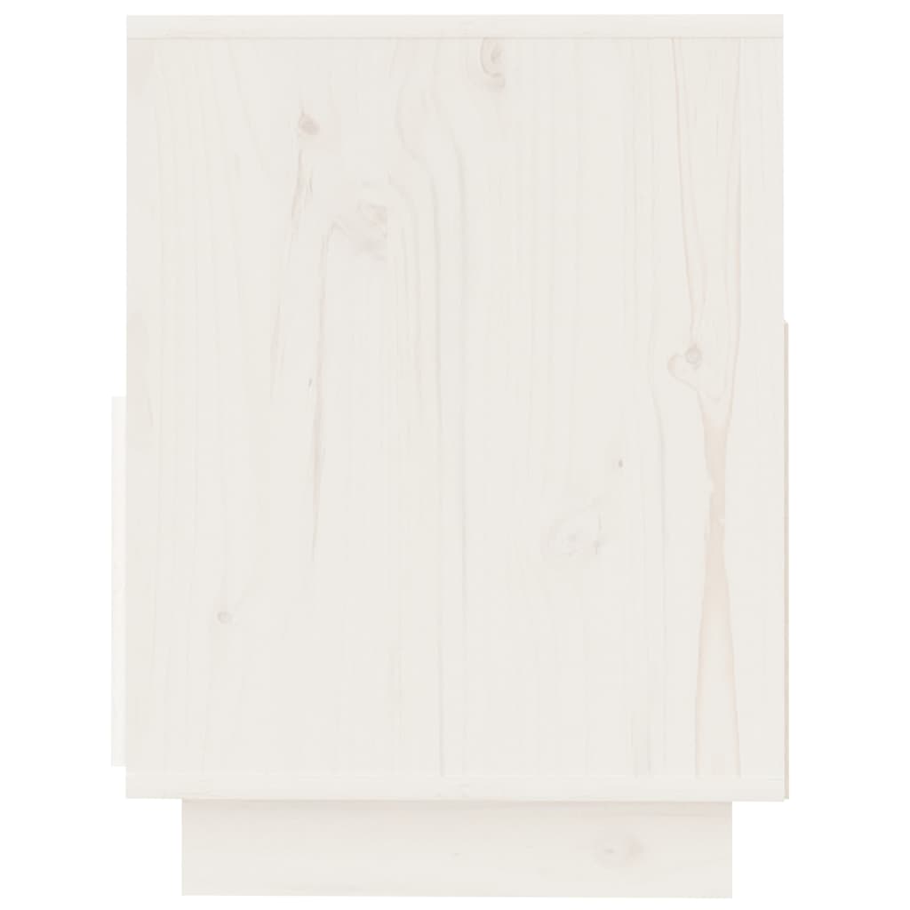 vidaXL TV Cabinet White 140x37x50 cm Solid Wood Pine