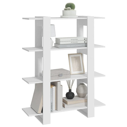 vidaXL Book Cabinet/Room Divider White 100x30x123.5 cm